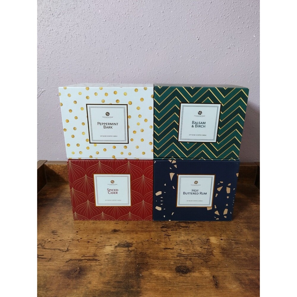Huntington Home Soy Blend Winter Candle Box Set of 4